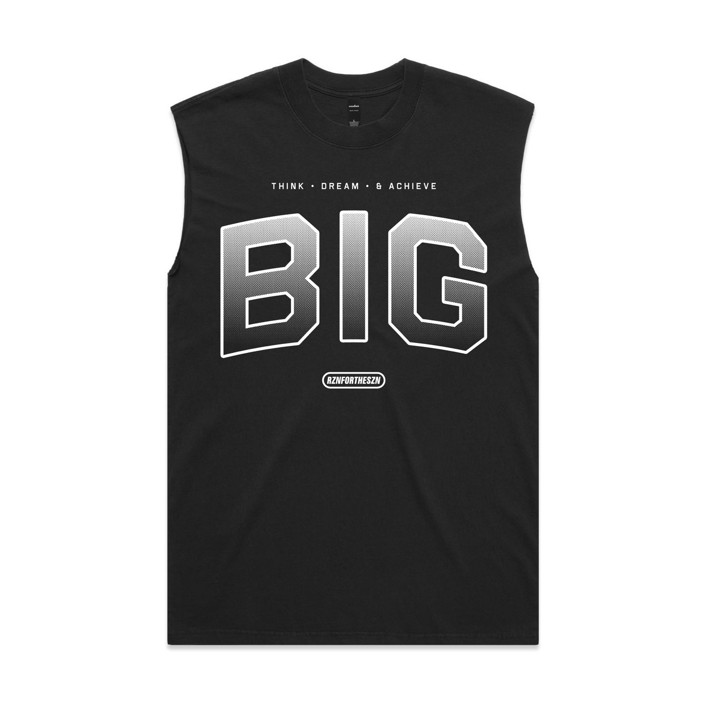 BIG Oversized Tank - White, Faded Black - Men's