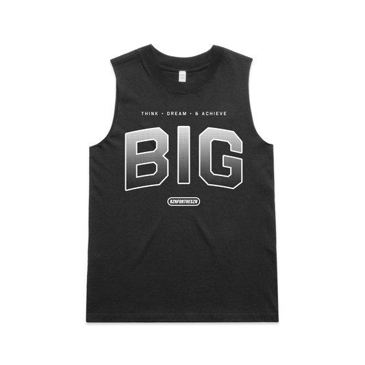 BIG Oversized Tank - White, Faded Black - Women's