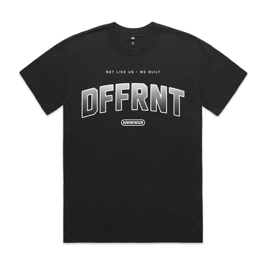 DFFRNT Oversized Tee - White, Faded Black - Men's