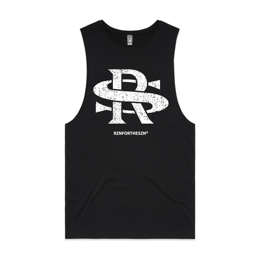 Distressed Iconic RS Singlet - White, Coal - Men's