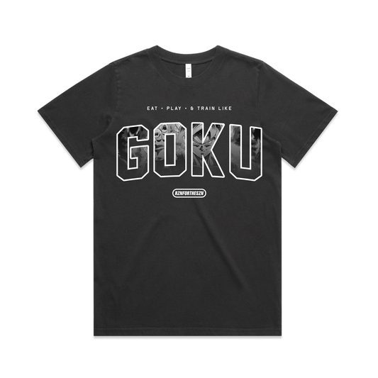 G0KU Oversized Tee - White, Faded Black - Women's