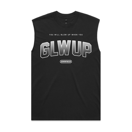 GLWUP Oversized Tank - White, Faded Black - Men's