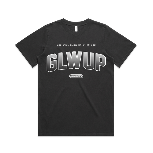 GLWUP Oversized Tee - White, Faded Black - Women's