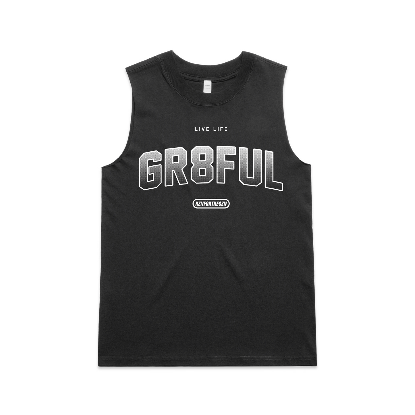 GR8FUL Oversized Tank - White, Faded Black - Women's