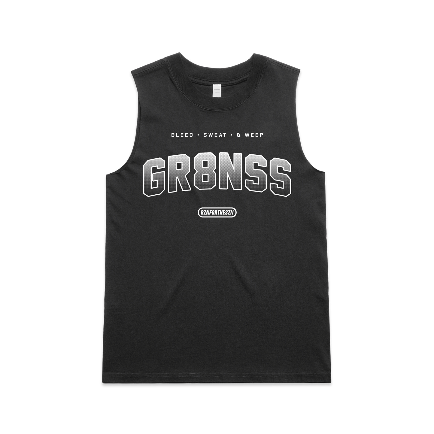 GR8NSS Oversized Tank - White, Faded Black - Women's