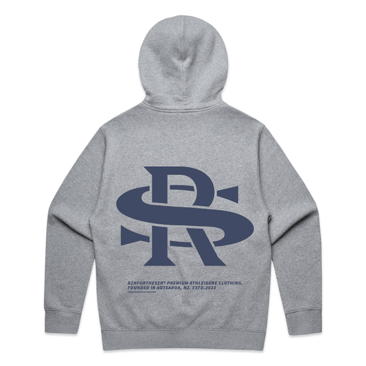 Iconic RS Half Zip Hoodie - Ash Navy, Grey Marle - Men's