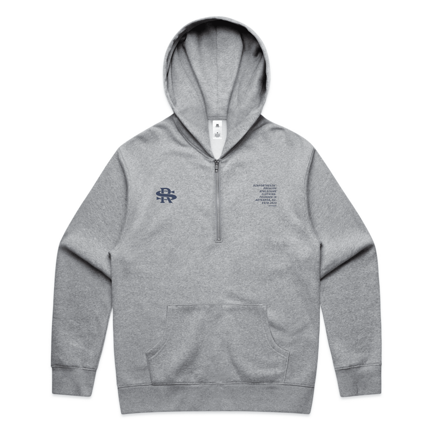 Iconic RS Half Zip Hoodie - Ash Navy, Grey Marle - Men's