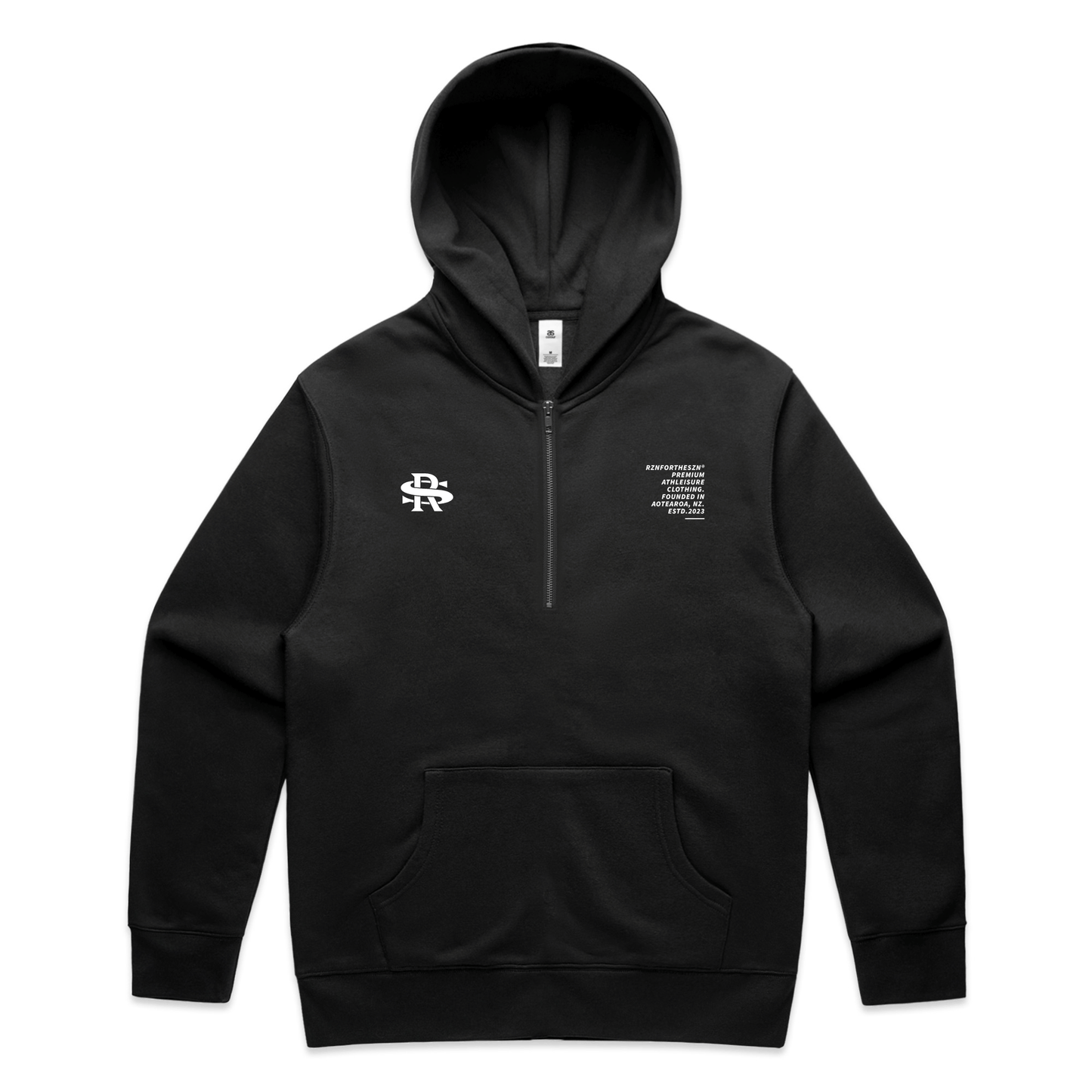 Iconic RS Half Zip Hoodie - White, Black - Men's