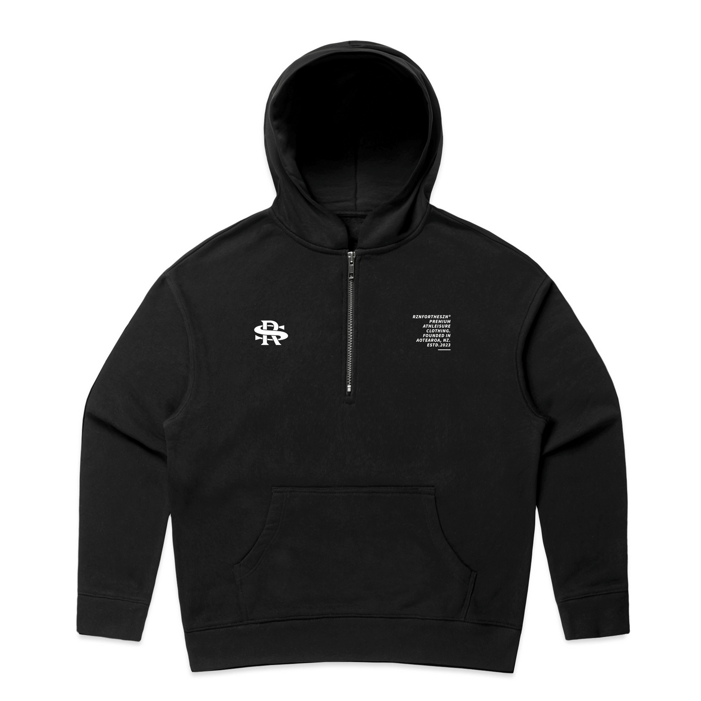 Iconic RS Half Zip Hoodie - White, Black - Women's