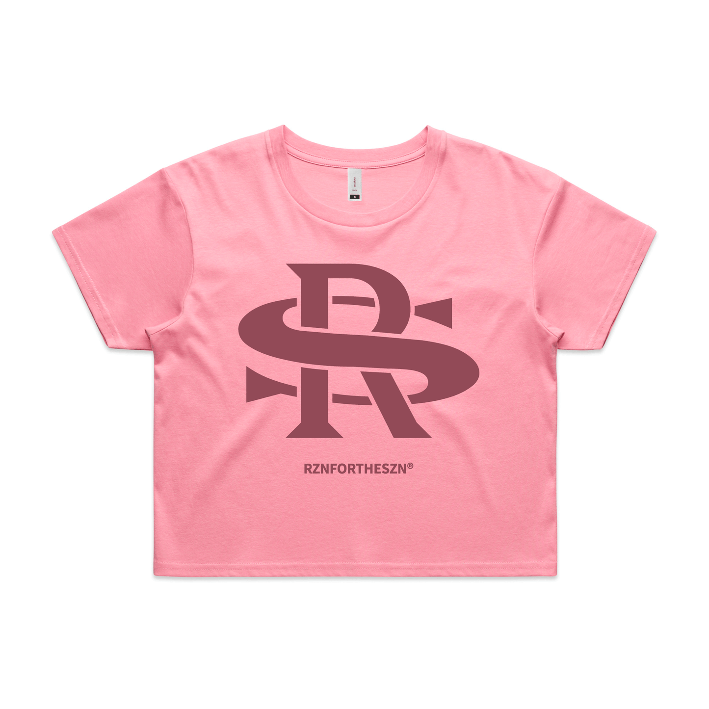 Iconic RS Essential Crop Tee - Rose, Bubblegum - Women's