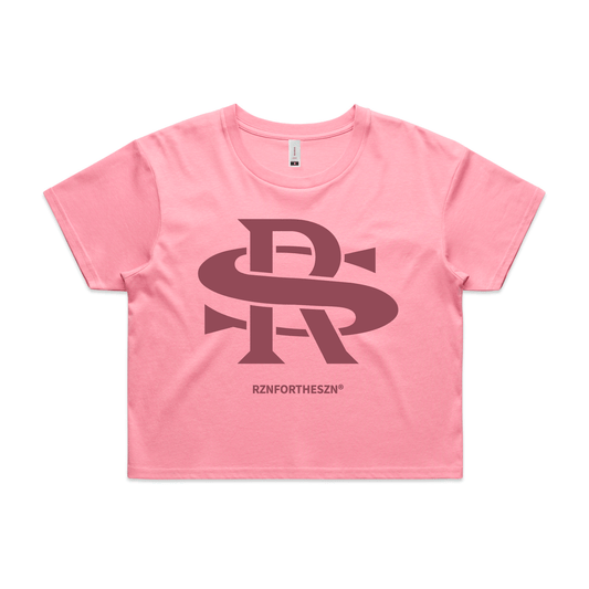 Iconic RS Essential Crop Tee - Rose, Bubblegum - Women's