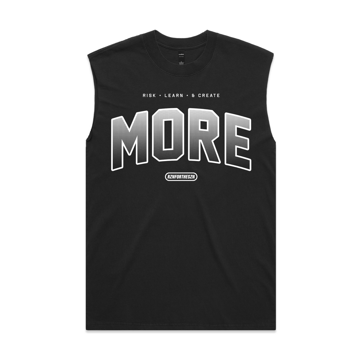 MORE Oversized Tank - White, Faded Black - Men's