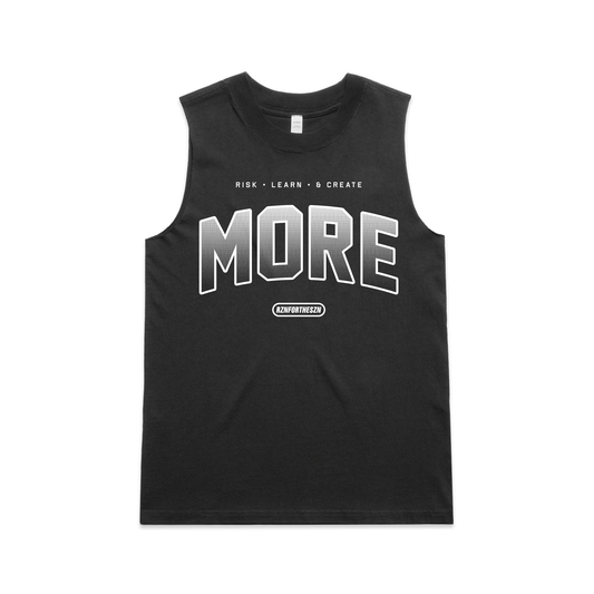 MORE Oversized Tank - White, Faded Black - Women's