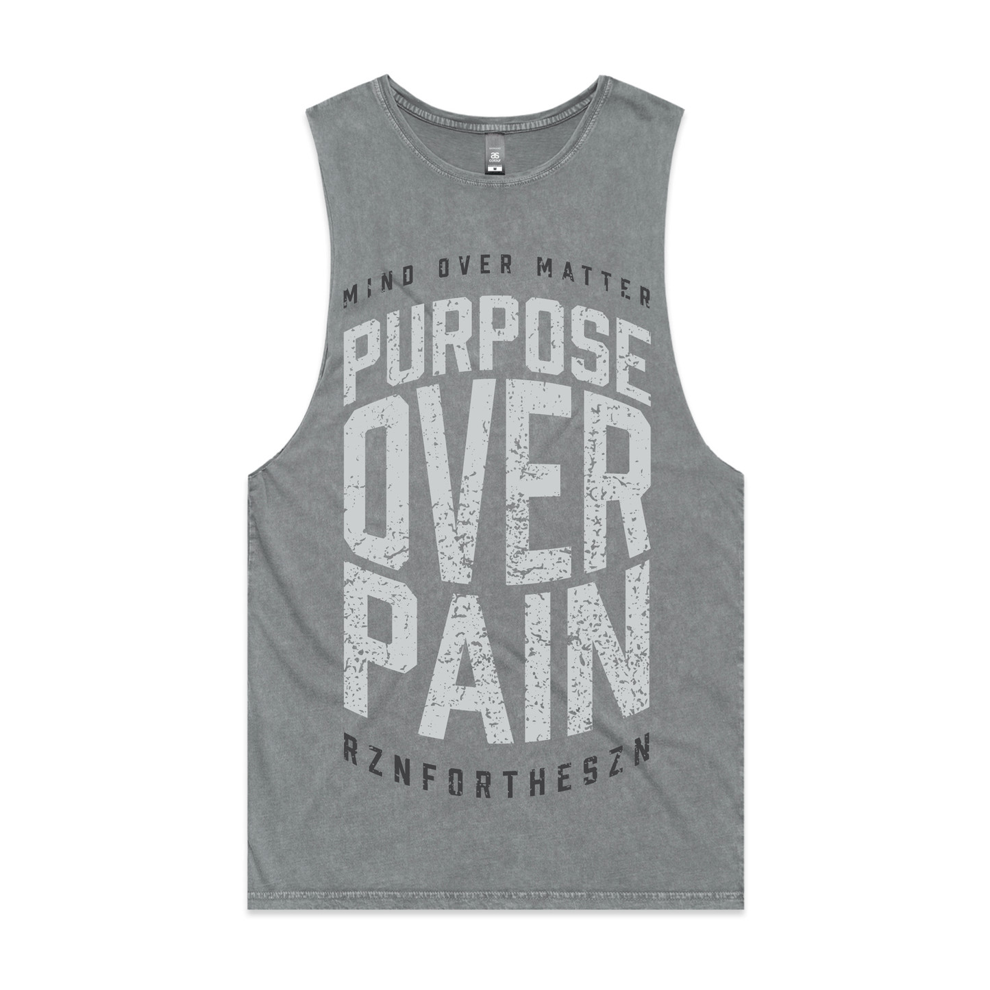 Purpose Over Pain Singlet - Ash Stone - Men's