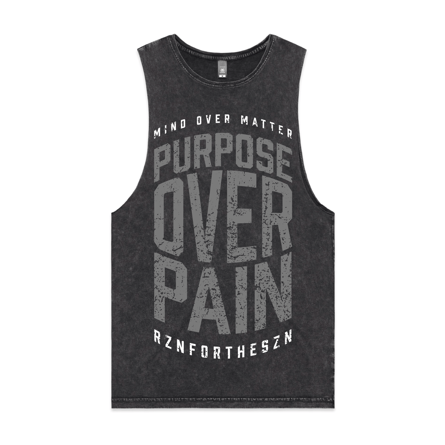 Purpose Over Pain Singlet - Black Stone - Men's